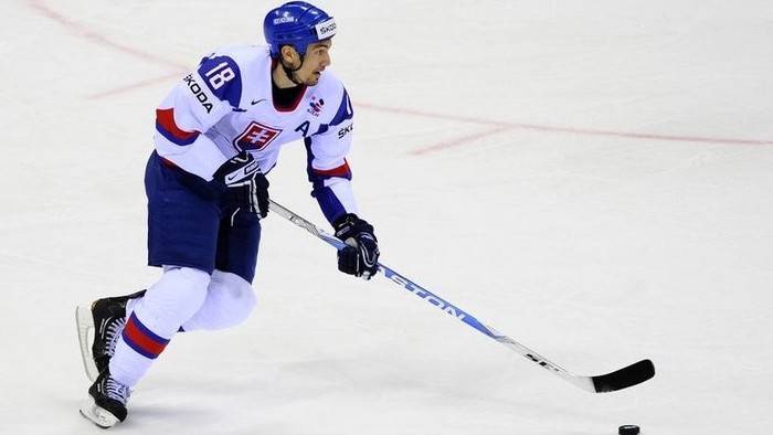 Eishockey-Spieler Miroslav Šatan in der Ruhmeshalle