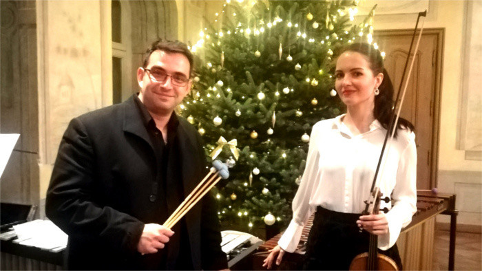 Marimba und Geige: Adventskonzert im Chateau Belá 