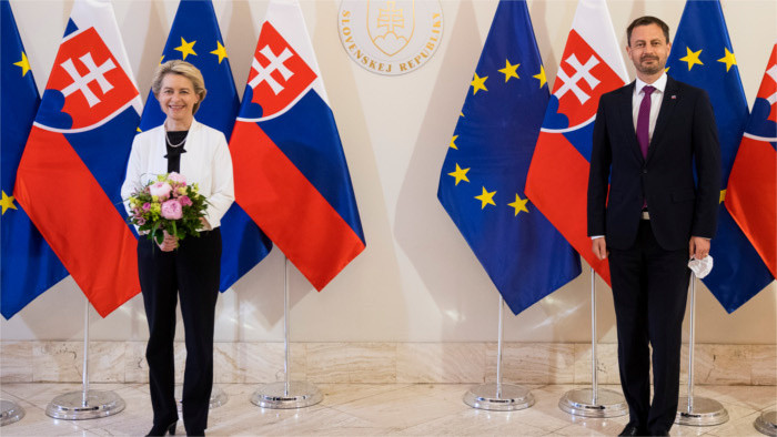 European Commission head Von der Leyen visiting Slovakia