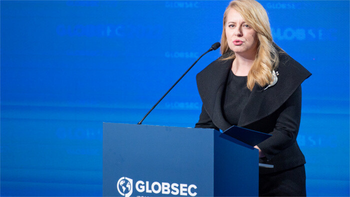 Discours d´ouverture de la conférence GLOBSEC par la Présidente Zuzana Čaputová