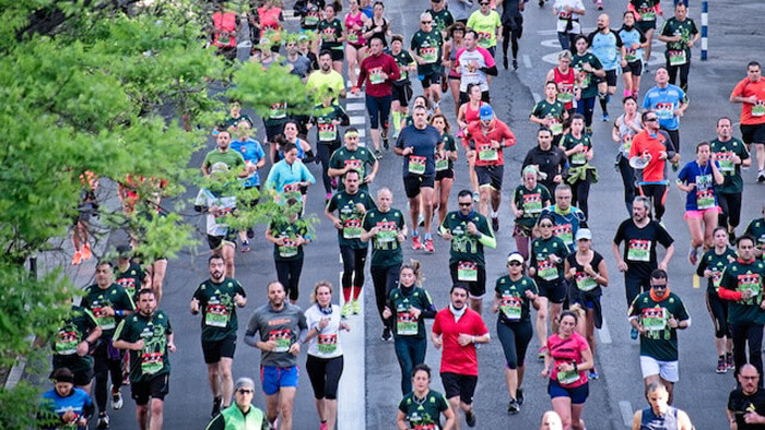 Pred štartom 99. Medzinárodného Maratónu Mieru