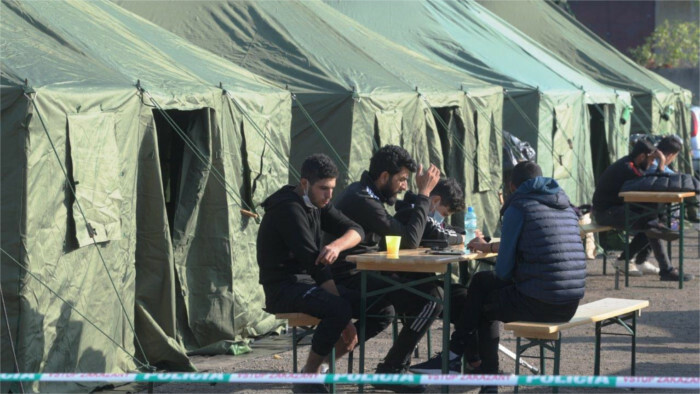 Camp de migrants en Slovaquie