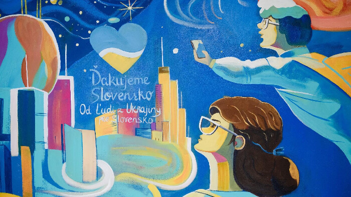 Strednú odbornú školu technickú v Galante zdobí maľba ukrajinskej umelkyne
