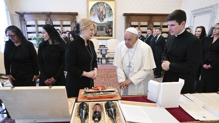 La Présidente de la République slovaque Zuzana Čaputová au Vatican