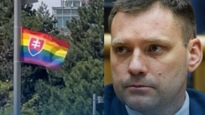 The rainbow flag with the national emblem has angered coalition politics
