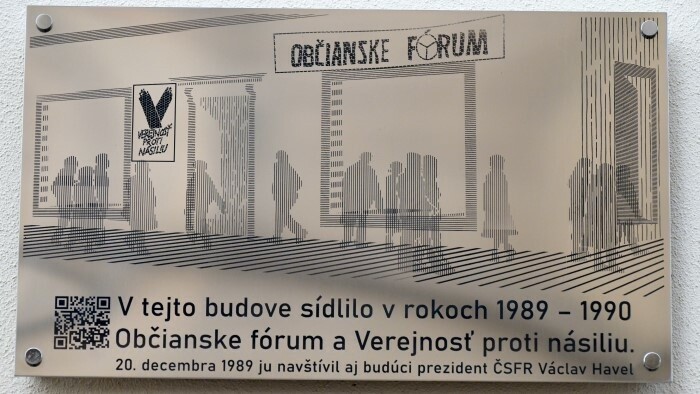 L'exposition sur novembre 89 au château de Bratislava