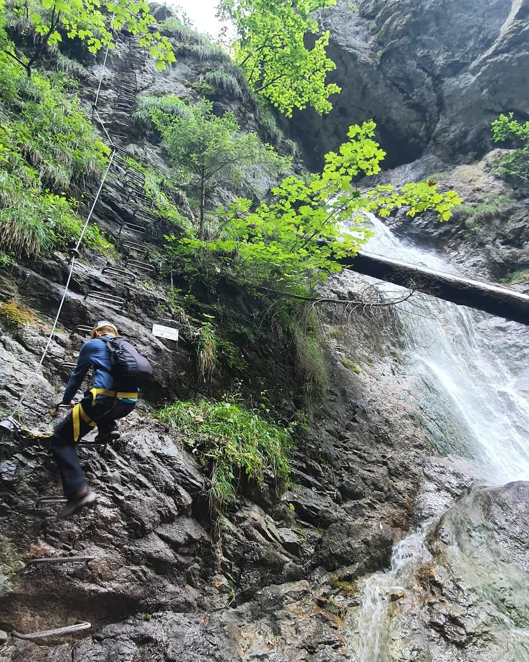 Ferrata v rokline Kyseľ v Slovenskom raji