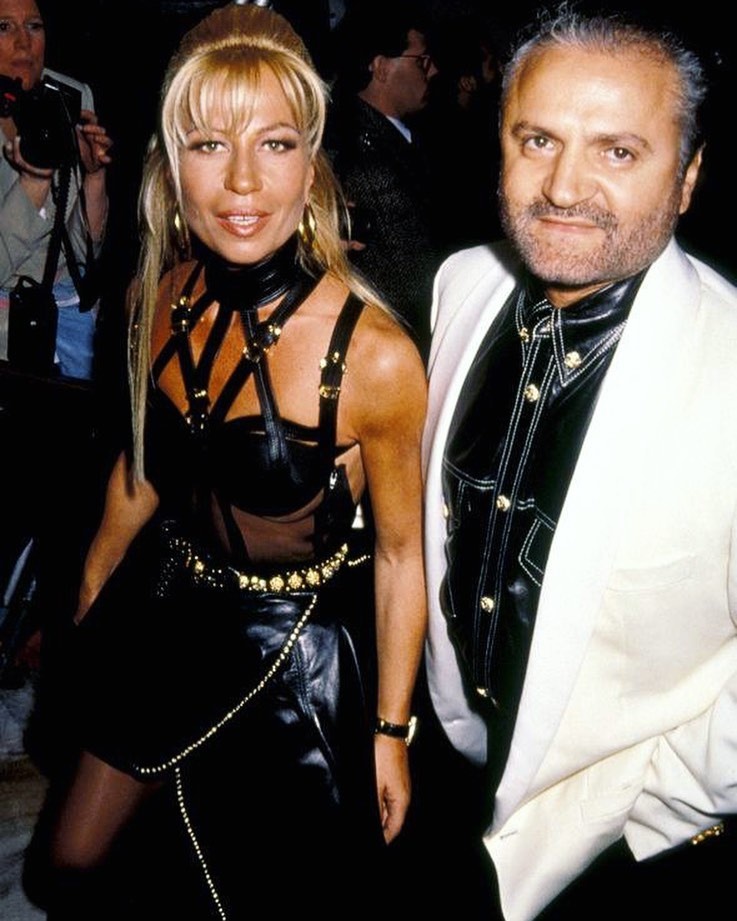 Donatella a Gianni Versace